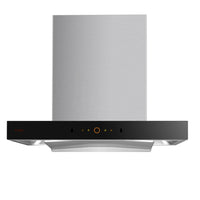 Fotile Perimeter Vent Series Stainless Steel Range Hood - 30"-Stainless steel and black tempered glass