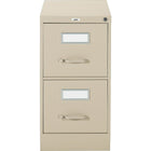 Staples Vertical Letter File Cabinet - 2-Drawer - Sand-Smooth-gliding, fully progressive, ball bearing suspension for smooth operation