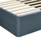 Modway - Solana Arqué Performance Velvet Lit de plateforme complet, Cadet Blue-Capacité de poids : 800 lb.