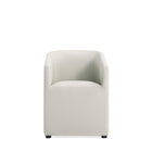 Manhattan Comfort - Lot de 2 fauteuils de salle à manger modernes Anna ronds 23,23 po en similicuir gris pierre-Capacité de poids 136 kg