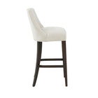 Manhattan Comfort Beever 18.9" Modern Chenille Upholstered Barstool - Cream - 3 Pack-Seat Height: 32.5 in