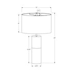 Monarch Specialties 25" H Contemporary Table Lamp - Black Concrete / Black Shade-Attached with a 6ft transparent cord, place this versatile lamp on any end or side table, a nightstand or bedside table for a fashionable lighting source