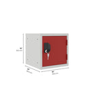 Ceha Canada OKK 12" Cube Locker - Red Door-SECURE CYLINDER LOCK: Includes a reliable cylinder lock with 2 keys for added security