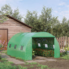 Outsunny - Mini serre avec 4 étagères en fil métallique-La bâche du tunnel résiste aux rayons UV, protège les plantes de la pluie et du vent
