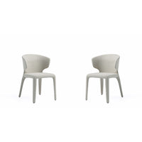 Manhattan Comfort - Lot de 2 chaises de salle à manger Conrad 52 cm style mid-century modern, revêtement en tweed tissé, coloris blé-Chaise de salle à manger style milieu du siècle pour usage en salle à manger lot de 2