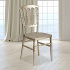 Flash Furniture HERCULES Series Gold Resin Stacking Napoleon Chair-Waterproof Design
