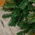 HOMCOM 5' Artificial Slim Christmas Tree with Pine Cones - Green-The branches are flame retardant, ensuring they are safe and won't cause any damage to your home 