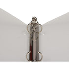 JAM Paper Plastic 0.75" 3-Ring Binder - Clear-Wide front and back binder panels fully cover standard dividers and sheet protectors. Our 3 metal ring binders have 2 buttons for easy opening and closing, and a convenient pocket on the inside flap.