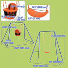 Outsunny - Balançoire 2 en 1 pour tout-petits avec harnais de sécurité pour bébé - enfants-Tubes métalliques robustes pour une utilisation extérieure de longue durée 
