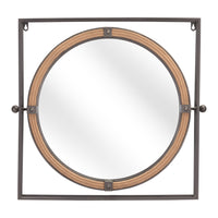 Zuo Capell Mirror - Antique Grey-Hangs vertically only