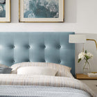 Modway Emily Biscuit Tufted Performance Velvet King Headboard - Light Blue-Elegant Biscuit Tufted Buttons