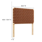 Modway Sparta Weave Vegan Leather Twin Headboard - Natural Brown-8