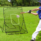 Soozier 4 x 5.7 ft Volleyball Rebounder Net - Baseball Lacrosse Training Aid-Strike zone target ribbon enhances throwing and fielding skills 