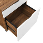 Modway Envision Wood File Cabinet - Walnut White-7
