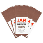 JAM Paper Tissue Paper - Brown - 50 Sheets-Elegant wrapping accessory for gifts, gift baskets, decorating, and more!