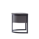 Manhattan Comfort Corso 26.38" Modern Faux Leather Upholstered Dining Chair - Grey-Seat Height: 18.51 inches