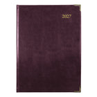 Brownline 2027 Executive Appointment Book Weekly Planner with Sewn Binding - 10-3/4" x 7-3/4" - Assorted Colours - Trilingual-Calendars for 8 months on each spread