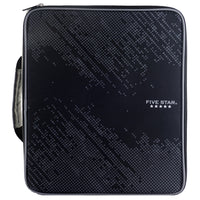 Five Star Nylon 2" 3 Ring Zipper Binder - Black-Easily access the same files from either inside or outside of the binder