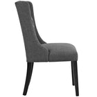 Modway Baronet Fabric Dining Chair - Grey - 4 Pack-Solid Rubberwood Legs