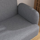 HOMCOM - Canapé 2 places avec rembourrage épais et pieds en bois - gris-Dimensions compactes idéales pour les petits espaces 