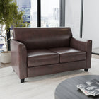 Flash Furniture HERCULES Diplomat Series Brown Leather Loveseat-Brown LeatherSoft Upholstery