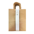 Reliabag - Sacs en papier à poignées torsadées - Kraft - 10 l x 5 P x 13 H po - Paquet de 25-Anses en ficelle torsadée en papier kraft avec fond plat renforcé