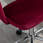 Vinsetto Armless Swivel Computer Desk Chair - Red-Adjustable seat height to fit your desk and sitting style