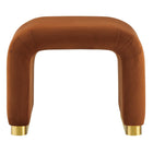 Modway Koda Performance Velvet Waterfall Stool - Brass/Rust-Assembly Required