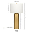 Hudson&Canal Warren 27.25" Tall Table Lamp with Fabric Shade - Brass/White-Clean with a soft, dry cloth and no harsh chemicals or abrasive cleaning materials