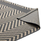 Modway - Optica Chevron avec bordures d’extrémité intérieures et extérieures Tapis de 5 pi l x 8 pi L - Gris et beige-8