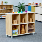Beleduc Furniture - étagère en bois Napoli -de rangement pour compartiment de classe à 6 cubes - naturel-Peut être utilisé avec des roulettes pour une mobilité aisée dans votre espace.