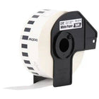 Brother - DK2214 Bande d’étiquette en papier continue - 0,47 po - noir sur blanc-Fonctionne avec la technologie simple et fiable d'impression thermique directe