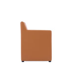 Manhattan Comfort - Lot de 2 fauteuils de salle à manger modernes Anna Square 58 cm en similicuir avec accoudoirs - couleur Saddle-Conçu pour durer Produit de qualité commerciale