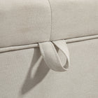 HOMCOM - Repose-pieds ottoman de rangement à couvercle relevable avec pieds en bois - blanc crème-Le design moderne et élégant s’intègre parfaitement pour sublimer tout décor 