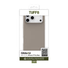 TUFF8 GlideAir Rugged Case for iPhone 17 Pro Max - Stone-Microfiber Texture Interior:Lined with ultra-fine microfiber fabric, the interior provides soft, scratch-resistant protection