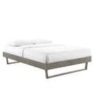 Modway Billie Wood Full Platform Bed Frame - Grey-Wood Slat Support System