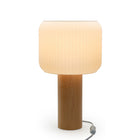 Decent Living Wooden Maple Table Lamp - Fluted Waves-Made in Canada with local premium Canadian maple.