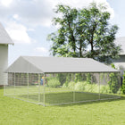 PawHut Outdoor Dog Kennel with Roof and Secure Latch - 19.7' x 19.7' x 8.9'-Large 387.5 sq. ft. (36 ㎡)area allows dogs ample play and relaxation space 
