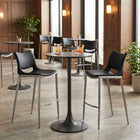 Zuo Ace Barstool - Black/Silver - Set of 2-Assembly required