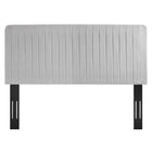 Modway Milenna Channel Tufted Performance Velvet King/California King Headboard - Light Grey-Durable Stain-Resistant Fabric