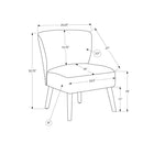 Monarch Specialties - Chaise d'Appoint Moderne du Milieu du Siècle Rembourré 33"H Avec des Pieds en Noyer Massif - Tissu Marron Clair -Conçu avec une structure solide en bois d'ingénierie et des pattes en bois massif au fini noyer, ce fauteuil rembourré sans accoudoirs de 33 po de hauteur assure une résistance durable et une stabilité fiable pour un usage quotidien.