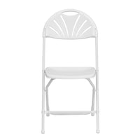 Flash Furniture HERCULES Series Plastic Fan Back Folding Chair - White-Set of 8 White Plastic Folding Chairs