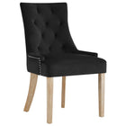 Modway Pose Performance Velvet Dining Chair - Black - 4 Pack-Performance Velvet Upholstery
