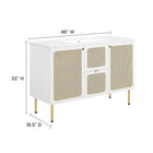 Modway Chaucer 48" Single Sink Bathroom Vanity - White-Adjustable Shelves