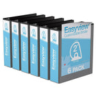 Davis Group Super offre Easyview, Reliure View à anneaux inclinés en D 2 po, personnalisable, paquet de 6 - Noir-3 Reliure À Anneaux