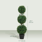 HOMCOM - Arbres topiaires artificiels en buis 3,3 pi - vert - lot de 2-Profitez d'une verdure toute l'année sans arrosage ni taille, juste un dépoussiérage occasionnel 