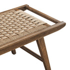 Modway Saoirse 47" Wove Rope Wood Bench - Walnut/Natural-Weight Capacity: 331 lbs