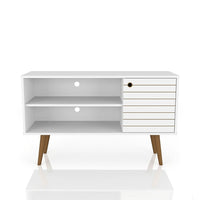 Manhattan Comfort Liberty 42.52" TV Stand, White (212BMC6)-Free Standing TV Stand for Living Room and Bedroom use.