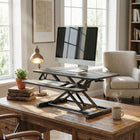 Altiva - Rehausseur de bureau réglable en hauteur 36 po (91 cm) pour passer de la position assise à la position debout - Noir-Plage de réglage de la hauteur : 5,7"-19,5" (14,5 cm - 49,5 cm)