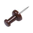 JAM Paper Colourful Push Pins - Chocolate Brown - 100 Pack-Quantity: 100 Push Pins | Durable and reusable thumbtacks designed for a long lasting, strong hold